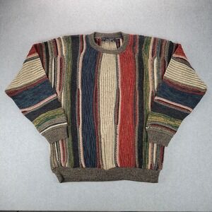Protege Collection Vintage 90s 3D Textured Knit Sweater Mens XL Coogi USA